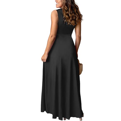 Women's Deep V-Neck Maxi Dress Sexy Side Slit Party Club Long Dresses Summer Beach Sundress for Women 20253