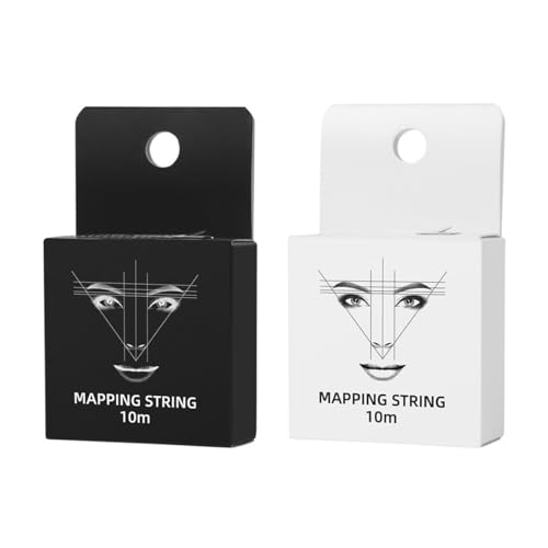 Paquete de 2 Cordones de Cejas Precoloreados, Hilo Microblading para Mapeo de Cejas Semipermanente