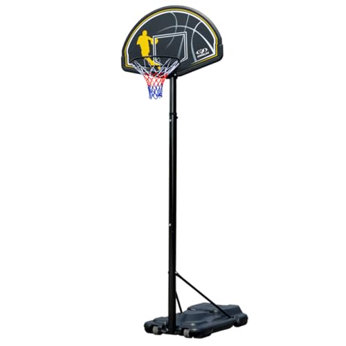Image of COUGAR Super Shot Portable Basketball Hoop System | Professional Height Adjustable(7.5 to 10ft) Basketball Stand for Kids & Adults | Heavy Duty PE Backboard |110kg Water /Sand Fillable Base & Wheels