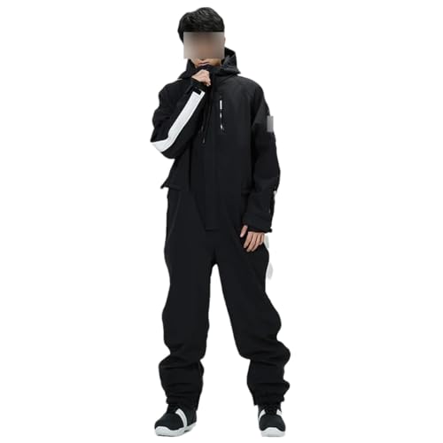 Skijacke und Hose für Damen und Herren, einteiliger Skianzug, Winter, schneefest, Snowboardbekleidung, isolierte Latzhose, Farbe 9, 36