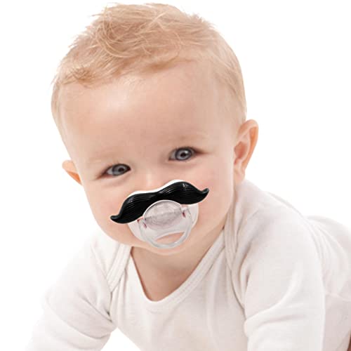 Yahuan Barba Chupete Divertida, Baby Shower para niños pequeños o niñas, Diseño de Chupete de bebé de Silicona para Dientes de niños, Regalo Divertido de Juguete para bebé Cover
