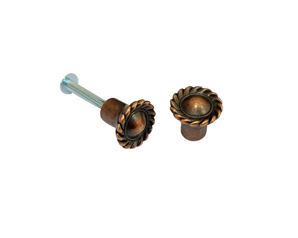 QCAA Mini-perilla decorativa, 3/4 pulgadas, para joyeros, cajones, artefactos artesanales, cobre antiguo, paquete de 20, fabricado en Taiwán