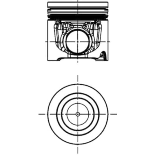 Kit de pistón de motor Kolbenschmidt 41106630 con segmentos de compresión 2