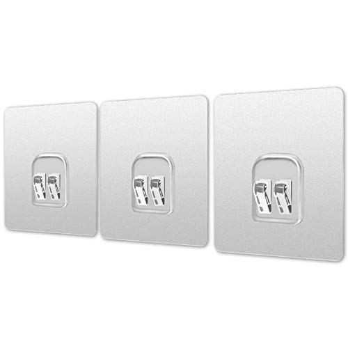 Image of ZAVASIKA Magic Sticker Series Self Adhesive Sticker for Bathroom Self Corner Shelves Pack of 4 Pcs (Only Stickers) (Silver, 7x 7 Cm)
