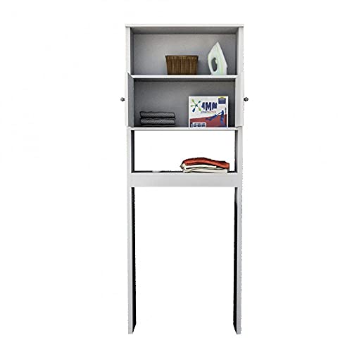Armário para Lavanderia com 2 Portas e 3 Prateleiras Slim Appunto Branco 4 Armário para Lavanderia com 2 Portas e 3 Prateleiras Slim Appunto Branco - Imagem 4