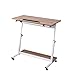 Stojące biurko na laptopa Regulowana wysokość Stolik nocny ze składanym blatem i przesuwaną tacą na kółkach Wózek z projektorem Sofa Bok krzesła (kolor: czarny) (brązowy)