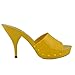 Miu Miu Women's Leather Yellow Open Toe High Heels Shoes US 5...