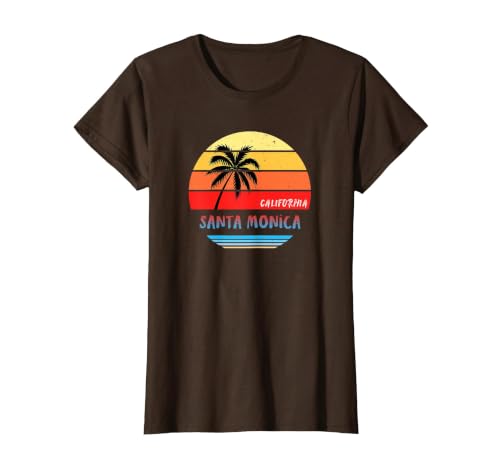 Santa Monica Shirt | Santa Monica California T-Shirt, Women, Brown, Medium