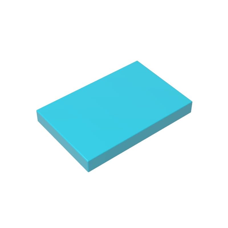 XYEIUGO GDS-1039 26603 Foundation Plate Tile 2x3, Medium Azure, 50 PCS