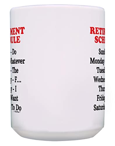 Thiswear Retirement Mug Retirement Schedule Funny Retirement For Men 15Oz Ceramic Coffee Mug #TOP3