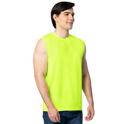 Fruit of the Loom Men's Eversoft Cotton Sleeveless T Shirts, Breathable & Moisture Wicking with Odor Control, Sizes S-4x