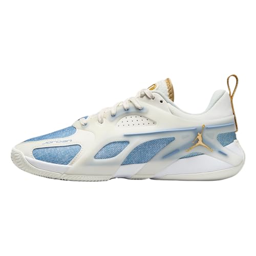 Jordan Heir Series Denim and Gold Women's Basketball Shoes (Sail/Work Blue/Hydrogen Blue/Metallic Gold)