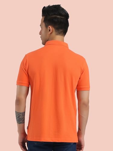 Image of Rupa Bumchums Men Super Combed Cotton Solid Half Sleeve Club Collar Polo Regular Fit T-Shirt with Chest Pocket