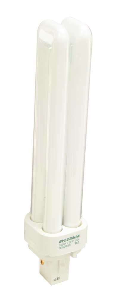 Sylvania 21122 9W Compact Fluorescent 2-Pin Double Tube – 2700K, 525 Lumens, 10,000 Hours, Magnetic Ballast