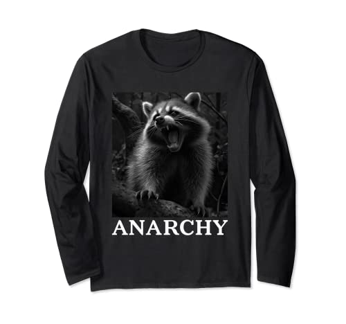 Lustige Waschbär-Liebhaber-Anarchie Langarmshirt