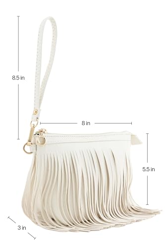 Image of FashionPuzzle Small Fringe Crossbody Bag with Wrist Strap