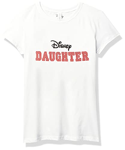 T-shirt Disney fille blanc en maille premium robuste col rond