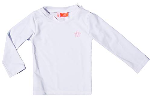 Baby Boy and Girl Long Sleeve Rashguard UPF 50+ Sun Protection (18-24 M) White