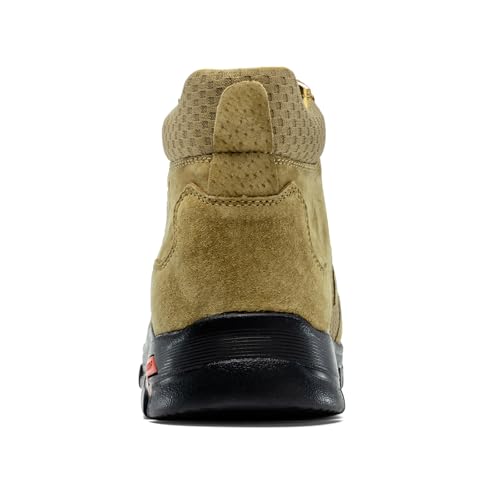 Image of FLYLAND Men's Chukka Boots Casual Leather Shoes Ankle Shoes Non Slip Breathable Comfortable Mid Top for Outdoor Driving Walking