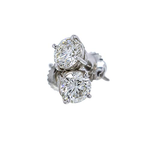 IGI Certified 1.5 cttw Lab Created Womens Diamond Stud Earrings 14k White Gold VS2-SI12