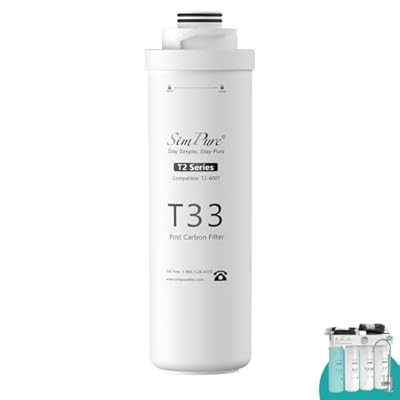 SimPure T2 Series T33 Filter Replacement Cartridge Only for Model T2-600T, 6 Months Replacement Cartridge (1 Pack)