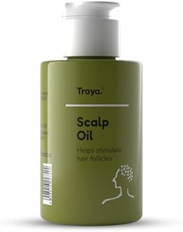 Traya Scalp Oil for Healthy Hair Growth, Ayurvedic Coconut Oil, Controls Dandruff & Hair Fall, Improves Hair Thickness, Contains Bhringraj & Kapoor (80ml)