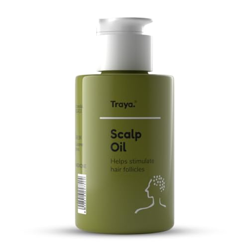 Traya Scalp Oil for Healthy Hair Growth, Ayurvedic Coconut Oil, Controls Dandruff & Hair Fall, Improves Hair Thickness, Contains Bhringraj & Kapoor (80ml)