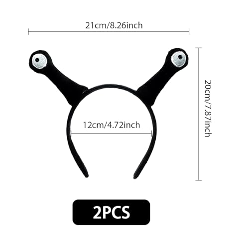 Diadema de caracol de felpa en pack de 2 piezas elásticas para disfraces divertidos 5