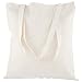 Produktbild AllBags 5 STK Baumwolltasche 380 x 420 mm mit langen Griffen 70 cm, Einkaufstasche, Alltagstasche, arbeitstasche damen, strapazierfähige stofftasche kindergarten, jutebeutel, ecru 38x42 cm