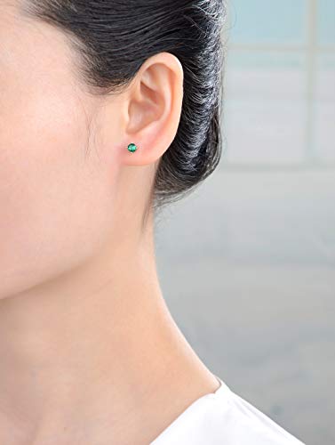 1 Pair Adabele Authentic Sterling Silver Birthstone Stud Earrings 4mm/0.25 Carat Tiny Cubic Zirconia Imitation Diamond Gemstone Hypoallergenic Nickel Free Tarnish Resistant Women Men Jewelry2