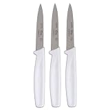 Choice Paring Knives Set Of 3 White Handle 3.25 inch Paring Dishwasher Safe Fruit, Pairing Knife, Sm