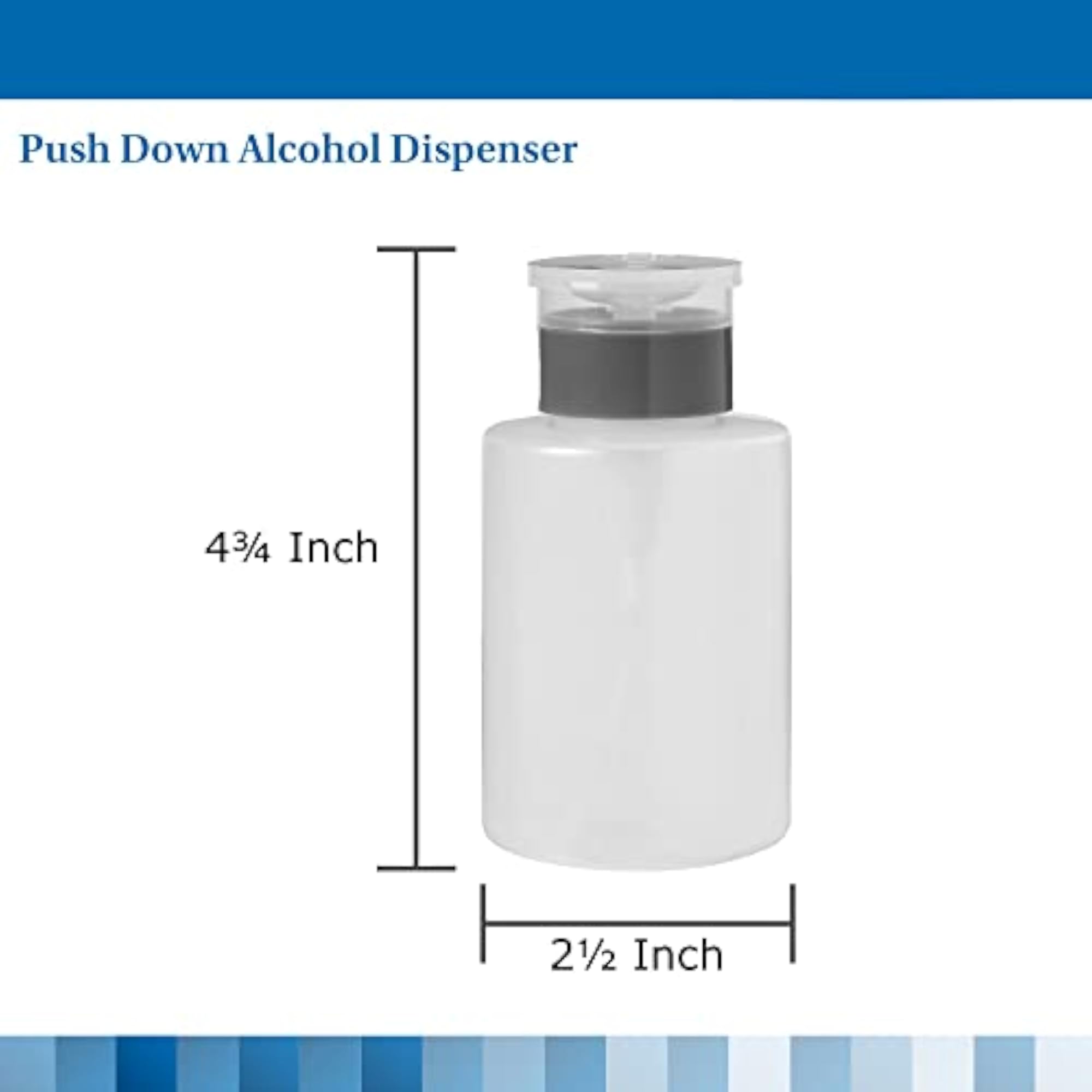 Alcohol Dispenser - Polyethylene with Locking Cap - Translucent, 9 oz