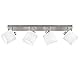Reality Leuchten Tommy R80334001 Spotbalken, Nickel Matt, Stoffschirm Weiß