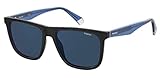 Colour: 0VK/C3 MTBLK BLUE Polaroid PLD 2102/s/x Sunglasses, 0VK/C3 MTBLK Blue, 55 Mens