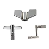 3pcs Drum Keys Set Durable Tuning Wrenches for Drummers Z-shaped T-shaped Square Hole Tools Essential Drum Regulator for Quick Adjustments