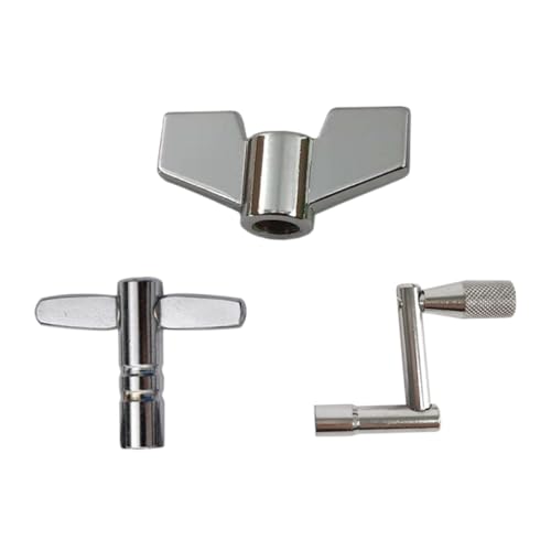 3pcs Drum Keys Set Durable Tuning Wrenches for Drummers Z-shaped T-shaped Square Hole Tools Essential Drum Regulator for Quick Adjustments