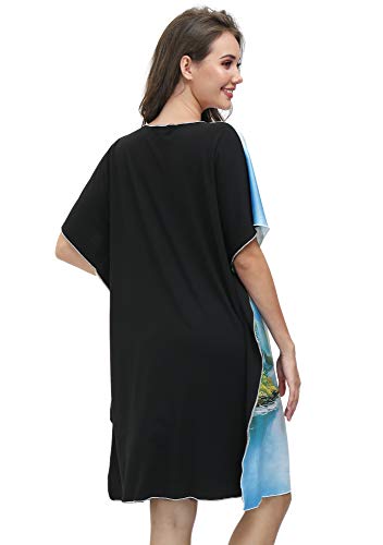 Clarisbelle Women's Halloween Costumes Funny Artist Painting Tree Tunic Dress Green