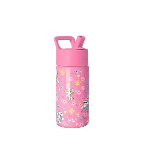 Image of Simple Modern Paw Patrol Kids Water Bottle with Straw Lid | 14oz Insulated Stainless Steel Kids Tumbler & Spill Proof Toddler Cup for School, Girls, Boys | Summit | Sunny Florals
