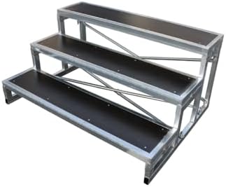 Choral Risers Choir Stairs Riser Platform Stage Anti Slip Singing Steps School Church Theater Concert,Adjustable Portable Folding Choir Stairs Platform - Stage Ladder for Events, Performance