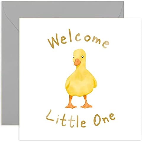 Old English Co. Baby Card with Duckling Design Cover