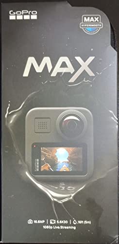 Image of GoPro MAX - Waterproof 360 + Traditional Camera with Touch Screen Spherical 5.6K30 HD Video 16.6MP 360 Photos 1080p Live Streaming Stabilization