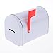 Baoblaze Mailbox Mail Box Drop Box Mail Insertion Decorative Iron Weatherproof Letterbox Postbox for Outdoor Home External Office Gate, White
