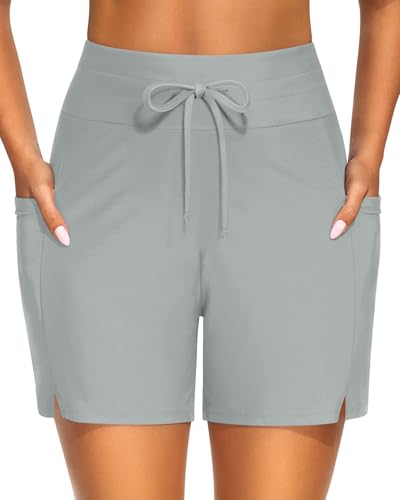 Image of Yonique Womens Swim Shorts Bathing Suits Bottoms Swimsuit Bottoms(Available in Plus)