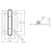 304 Stainless Steel Flat Open Folding Hardware Hinge Thickened Industrial Motor Automation Equipment 1Pcs
