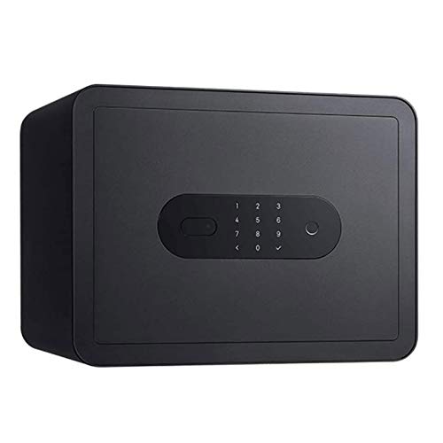 Cassaforte impermeabile ignifuga, piccola casa e ufficio con serratura per impronte digitali, sicurezza antifurto per documenti, archiviazione sul comodino, nucleo di blocco a livello C, design a