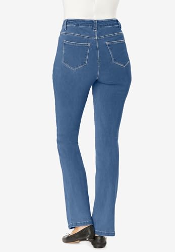 Woman Within Plus Size Womens Plus-Size Bootcut Stretch Comfort Denim Five-Pocket Jeans2