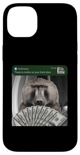 �q�q There Is Motion At Your Front Door Monkey Silly �X�}�z�P�[�X iPhone 14 Plus �p