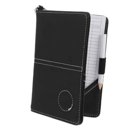 Protección para tarjetas de golf mediante este libro de puntuación negro