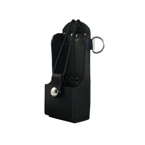 Boston Leather Radio Holder, Plain Black -