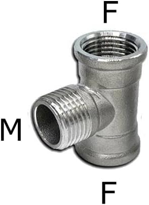 304 Stainless Steel BSP Male to Femlae Fitting 1/4-2 inch FFM FMF MMF MFM 3 Ways Tee Type Water Pipe SS304 Joint Connector(FMF,2")